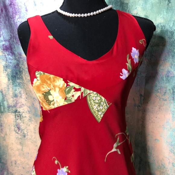 📌Rampage Stunning Floral rich red Dress - Picture 5 of 8